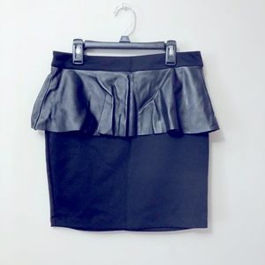 High waisted black skirt